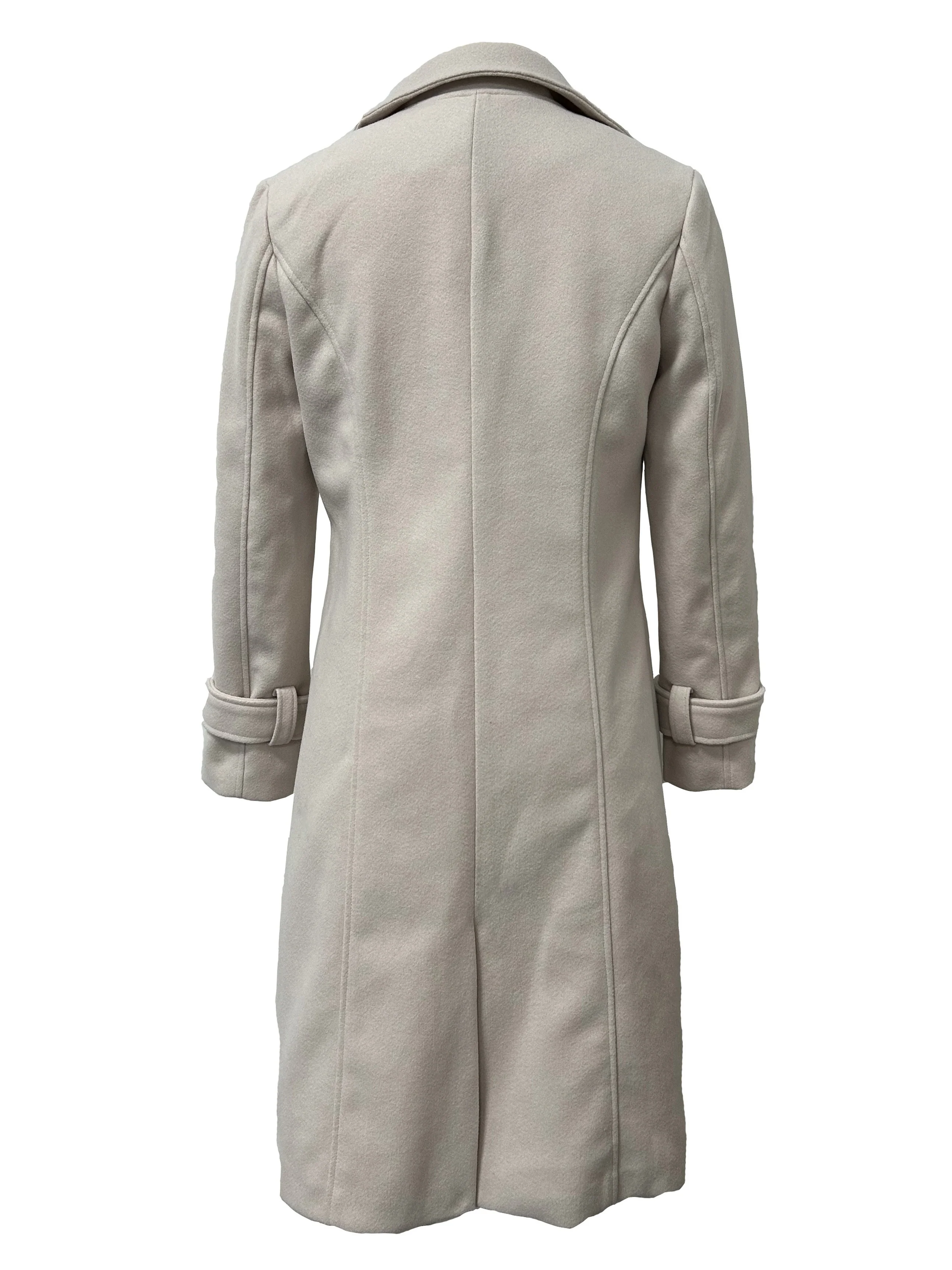 deanwangkt-1  Double Breasted Trench Coat, Elegant Lapel Neck Long Sleeve Coat, Women's Clothing - Deanwangkt