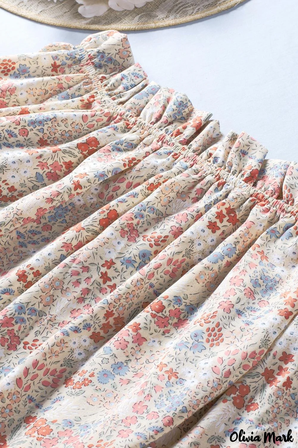 Deanwangkt - Off The Shoulder Floral Print Ruffled Bell Sleeve Blouse - Deanwangkt