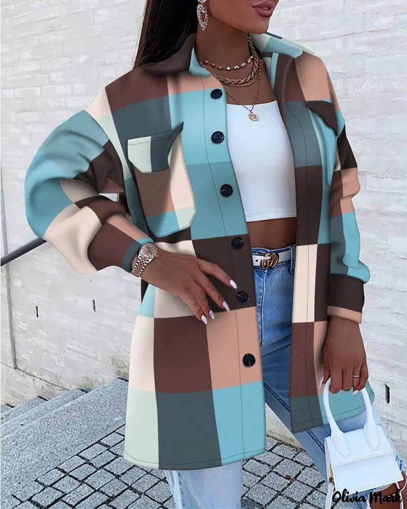 Deanwangkt - Plaid print buttoned jacket with flap - Deanwangkt