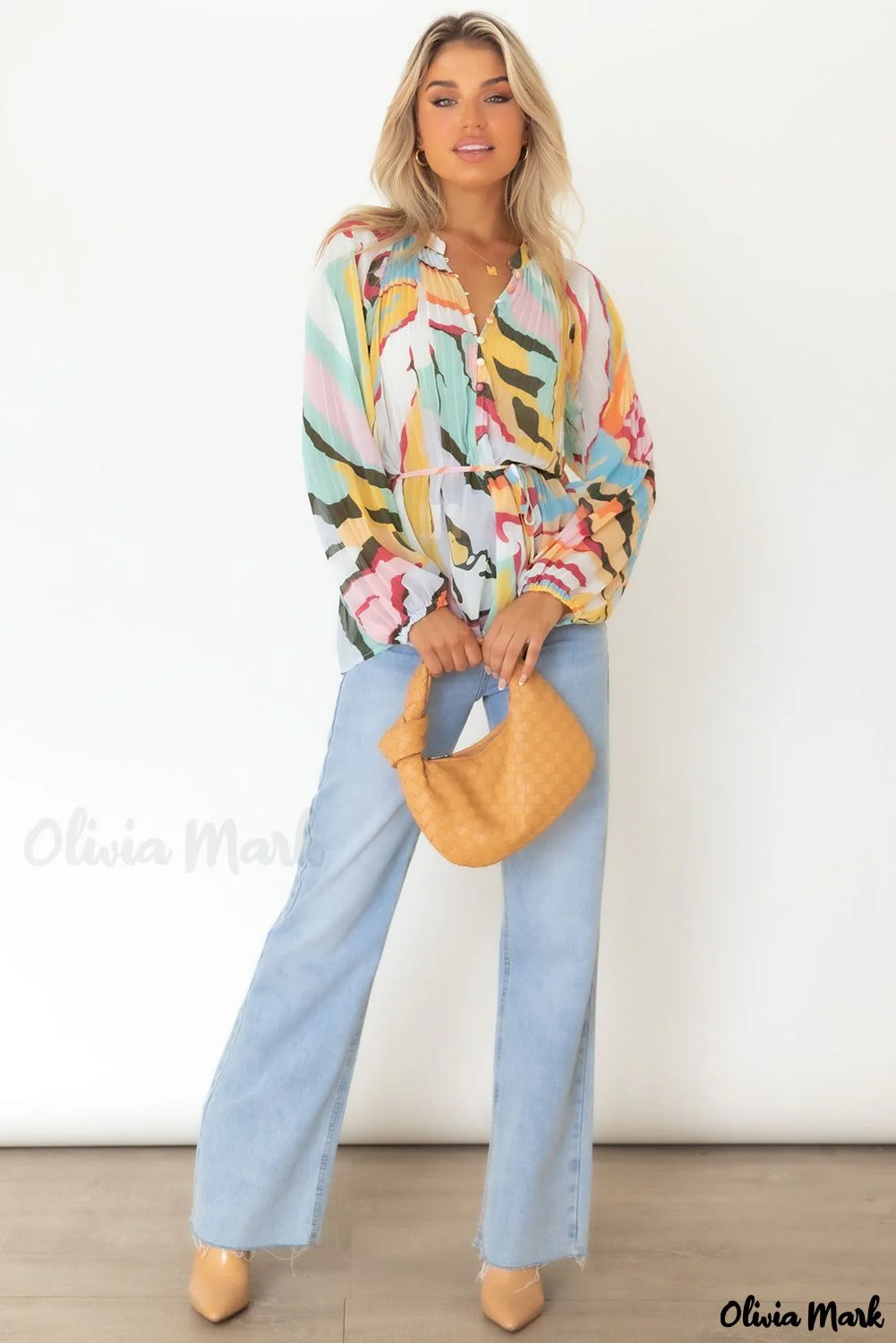 Deanwangkt - Multicolor Crinkle Long Sleeve Tropical Fish Skin Shirt - Deanwangkt