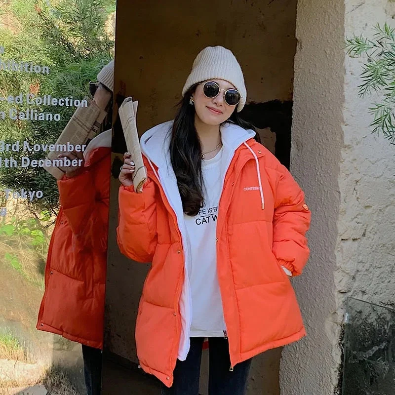 Christmas Gift Deanwangkt New Winter Jacket Coat Women Warm Parkas Snow Wear Thicken Warm Cotton Padded Jacket Female Loose Wadded Jackets Plus Size - Deanwangkt