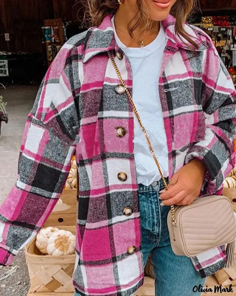 Deanwangkt - Loose Check Long Sleeve Shirt Coats - Deanwangkt
