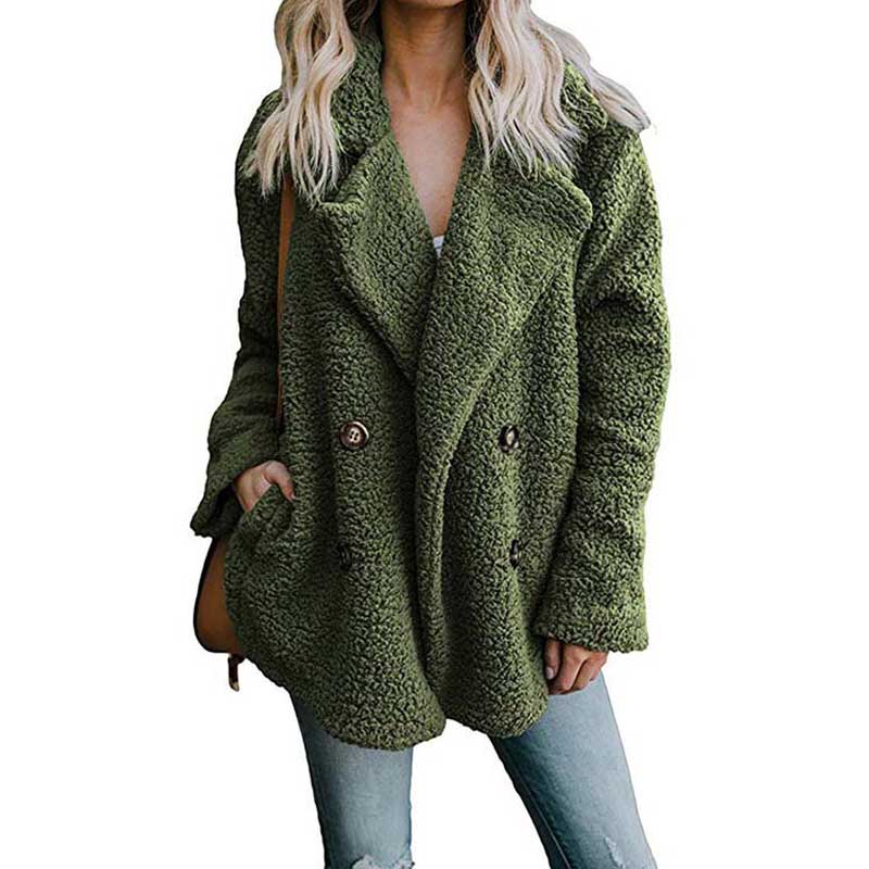 Christmas Gift Deanwangkt Autumn Winter Teddy Coat Women Faux Fur Coat Female Oversized Teddy Jacket Ladies Outerwear Overcoat Thick Warm Plush Coats - Deanwangkt