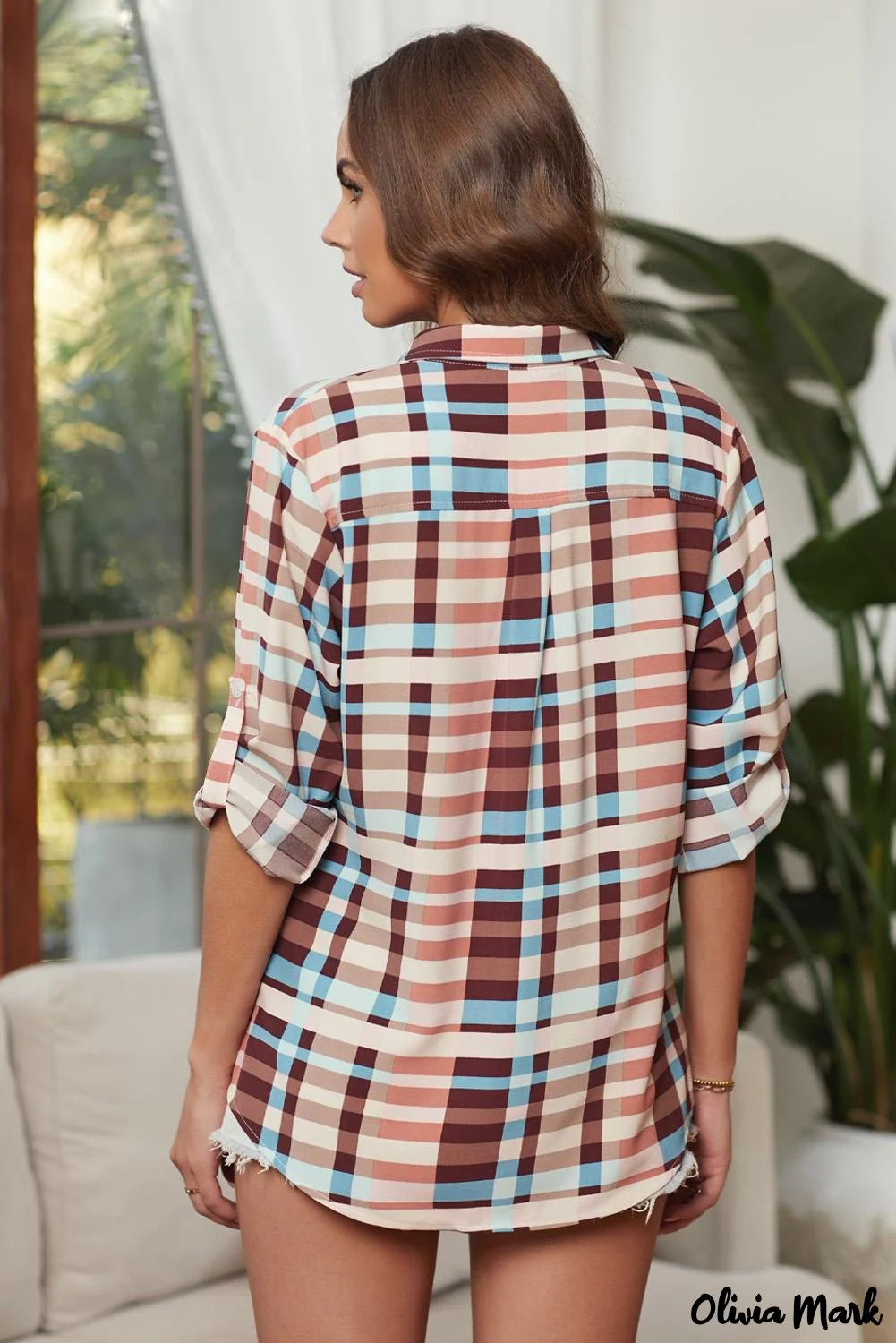 Deanwangkt - Multicolor Plaid Long Sleeve Pocket Shirt - Deanwangkt