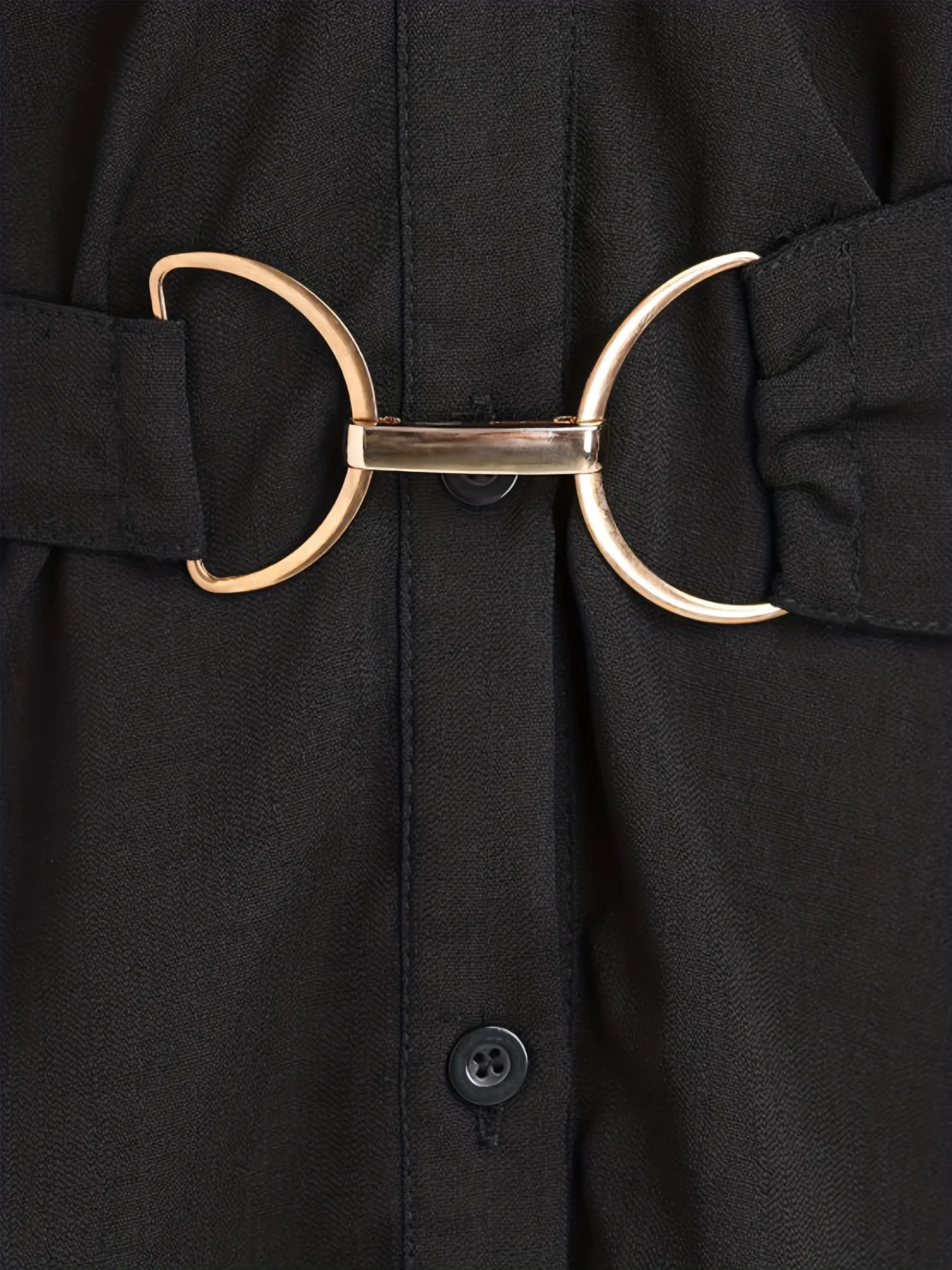 deanwangkt-1  Button Front Solid Shirt Dress, Casual Long Sleeve Mini Dress, Women's Clothing - Deanwangkt