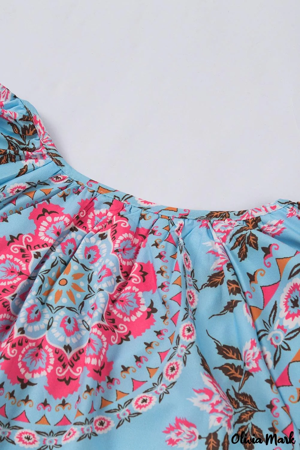 Deanwangkt - Multicolor Peasant Blouse With Floral Print - Deanwangkt