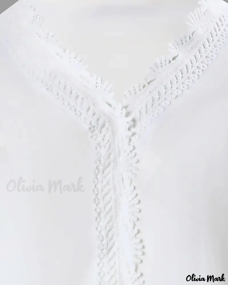 Deanwangkt - Contrast Lace Long Sleeve Top - Deanwangkt