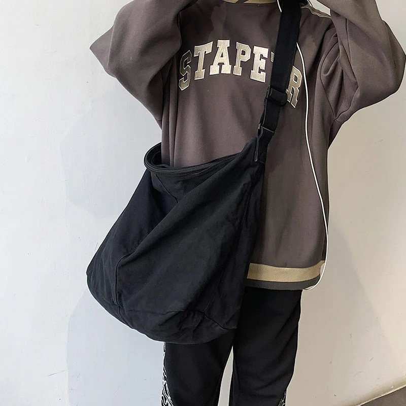 Back To College Deanwangkt New Bags For Women Canvas Shoulder Bag Fashion Large Capacity Handbags Female Casual Travel Bags Soft Crossbody Bags - Deanwangkt