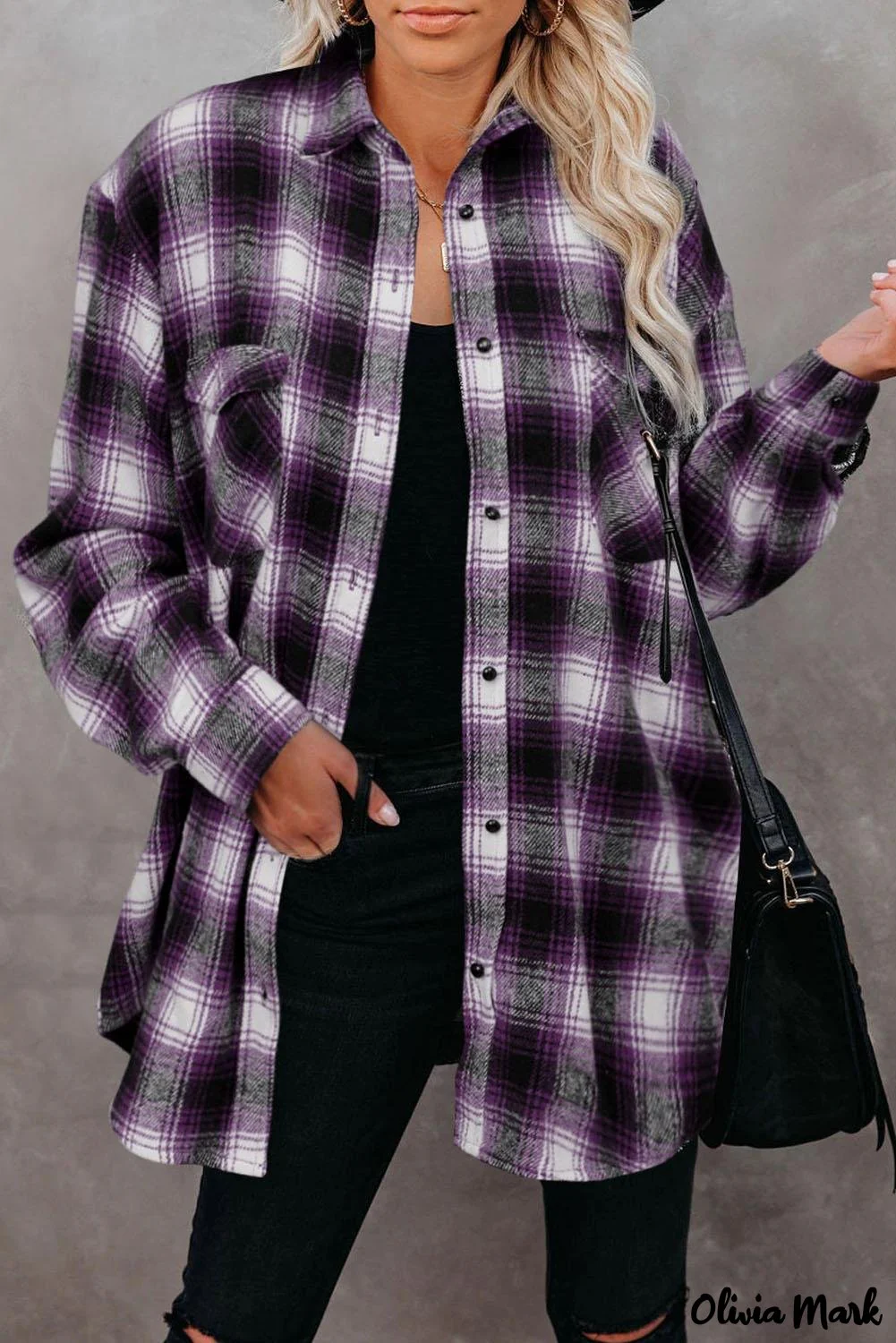 Deanwangkt - Black checked jacket with pockets and buttons - Deanwangkt
