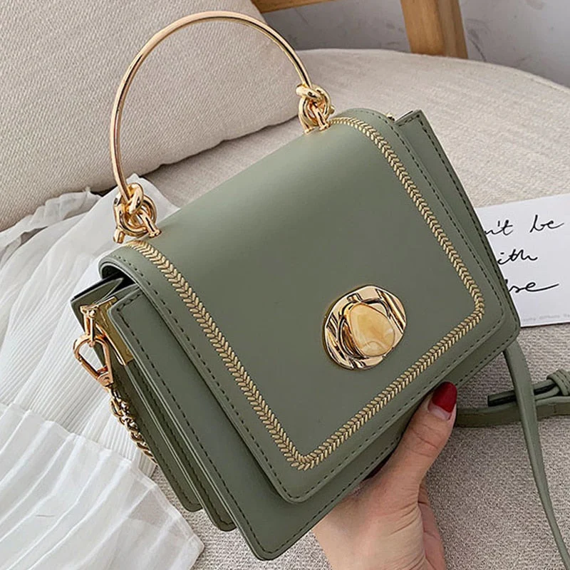 Back To College Deanwangkt Leather Mini Crossbody Bags For Women Summer Shoulder Bag With Short Handle Female Phone Purses And Handbags - Deanwangkt