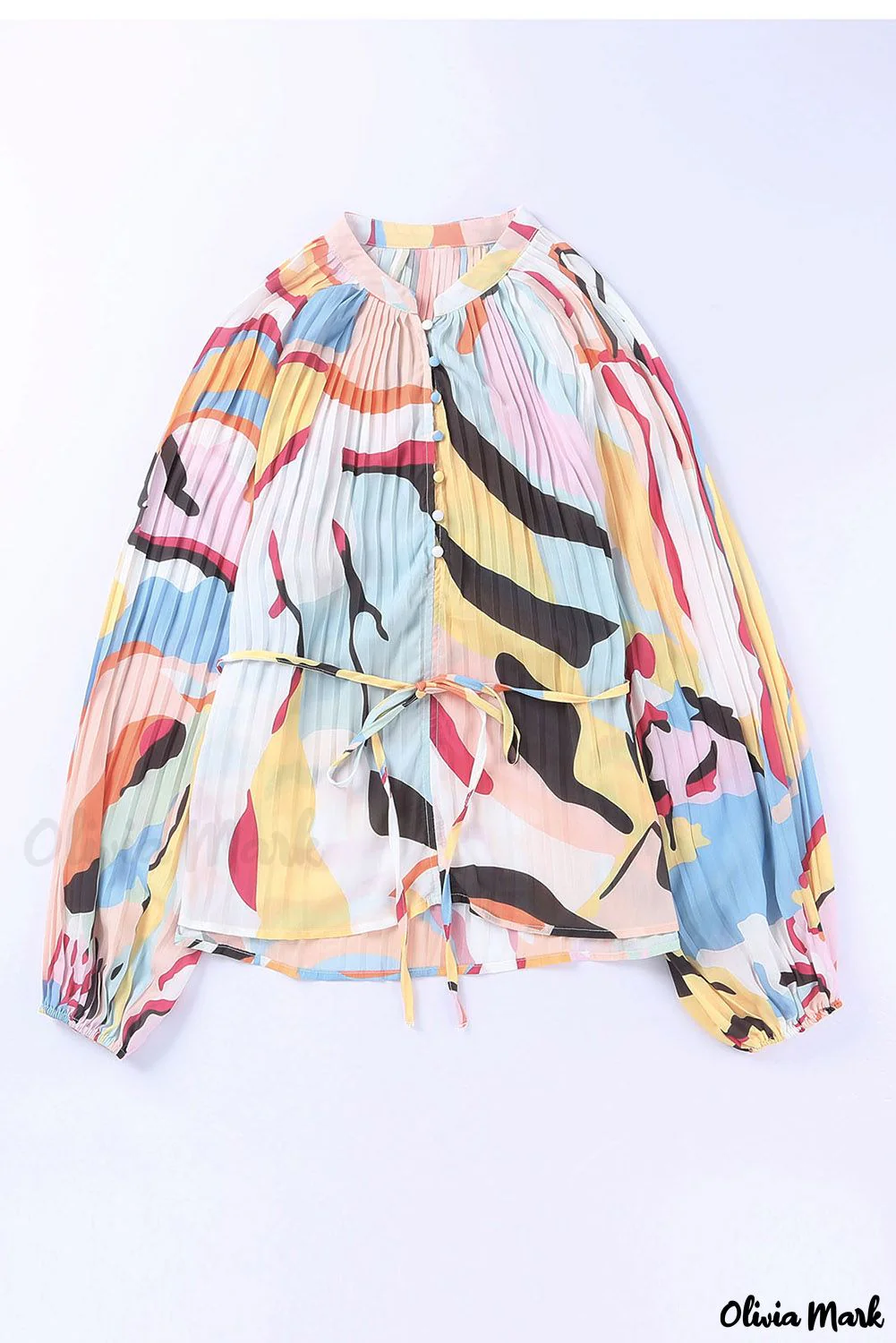 Deanwangkt - Multicolor Crinkle Long Sleeve Tropical Fish Skin Shirt - Deanwangkt