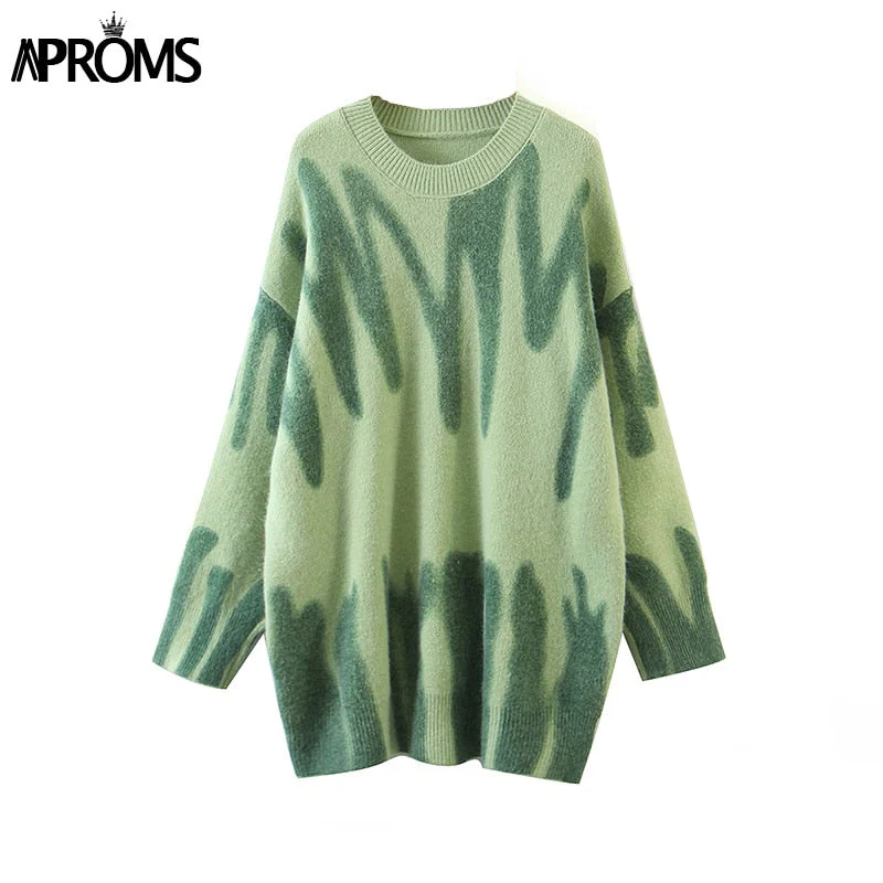 Christmas Gift Aproms Multi Striped Knitted Soft  Sweaters Women Autumn Winter Long Jumpers Oversized Pullovers Streetwear Loose Outerwear Deanwangkt - Deanwangkt