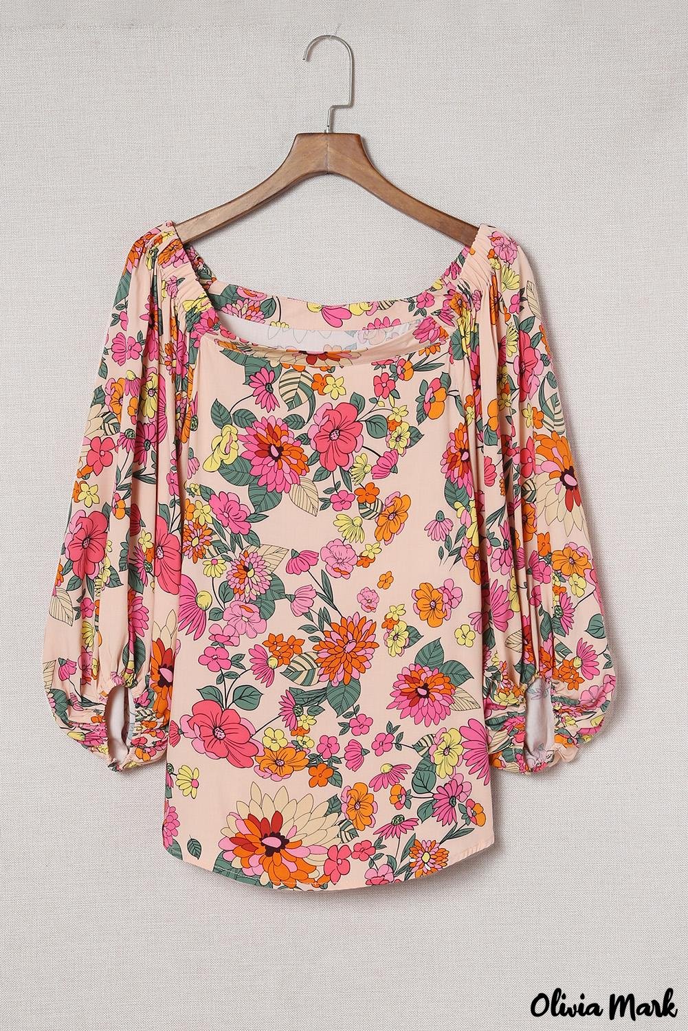 Deanwangkt - White off-the-shoulder top with watercolor flowers - Deanwangkt