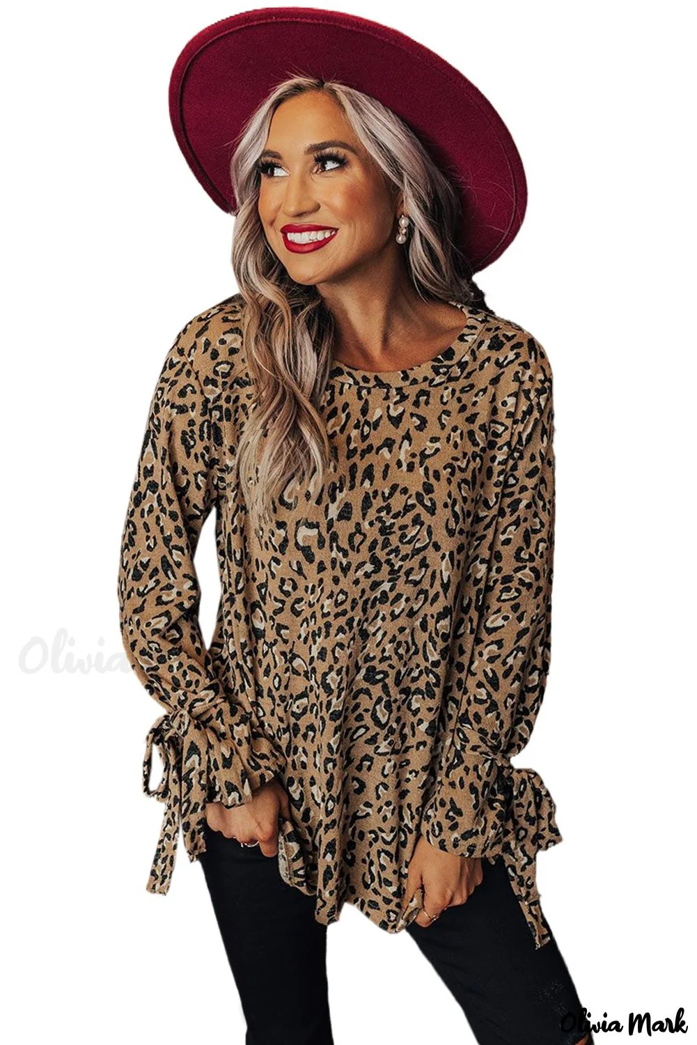 Deanwangkt - Leopard Print Long Sleeve Blouse - Deanwangkt