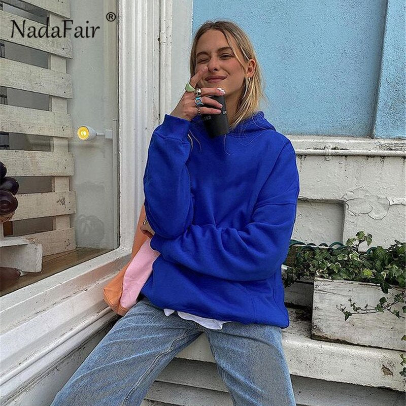 Autumn Women's Hoodies Green Long Sleeve Green Pullover Tops Y2K Streetwear Harajuku Winter Oversized Hooded Sweatshirt - Deanwangkt