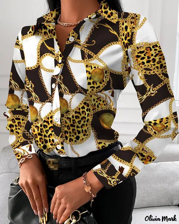 Deanwangkt - Cheetah Print Long Sleeve Button Down Shirt - Deanwangkt