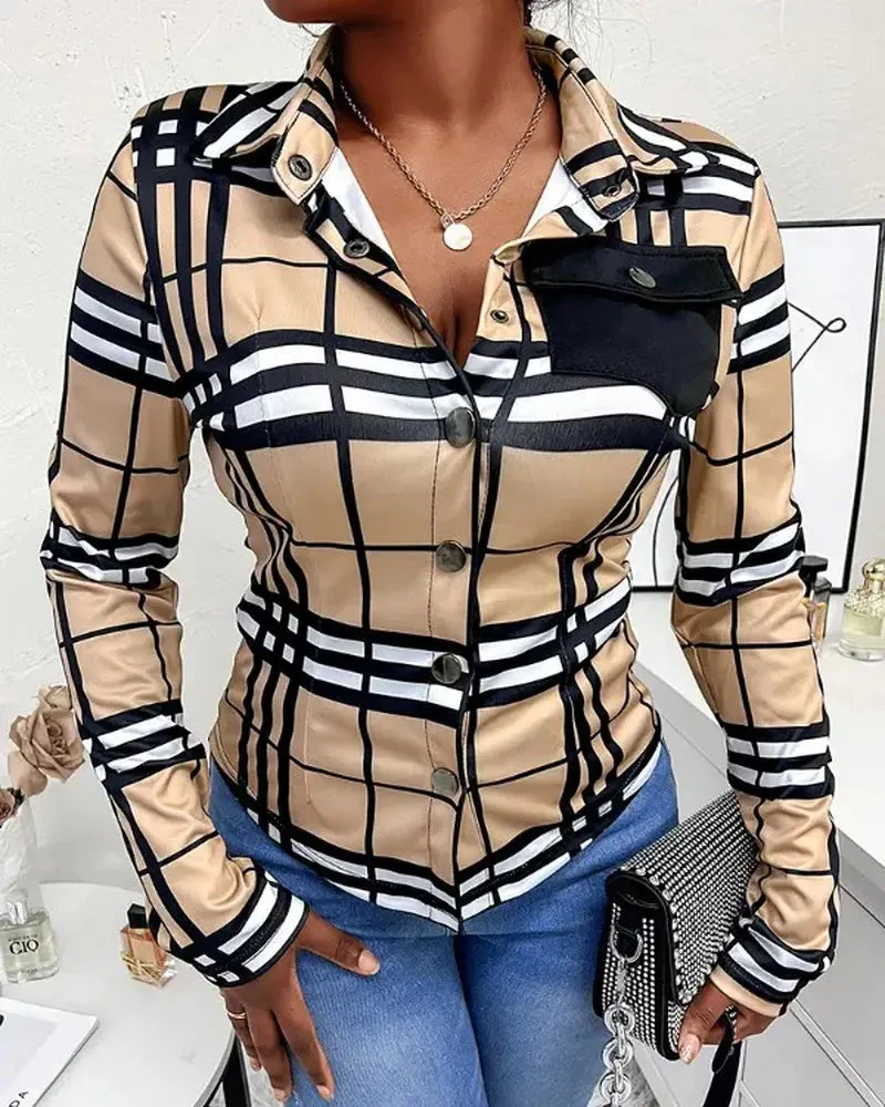 Deanwangkt - Plaid button-up shirt with flap pocket - Deanwangkt