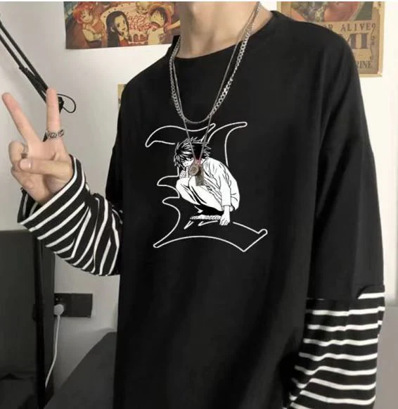 Black Friday Sales Rainbow Sleeve Harajuku T-Shirt Women's Stitching Long Sleeve T-Shirt Stripe Printing O-Neck Chic Tops Deanwangkt Summer Streetwear - Deanwangkt