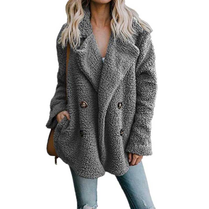 Christmas Gift Deanwangkt Autumn Winter Teddy Coat Women Faux Fur Coat Female Oversized Teddy Jacket Ladies Outerwear Overcoat Thick Warm Plush Coats - Deanwangkt