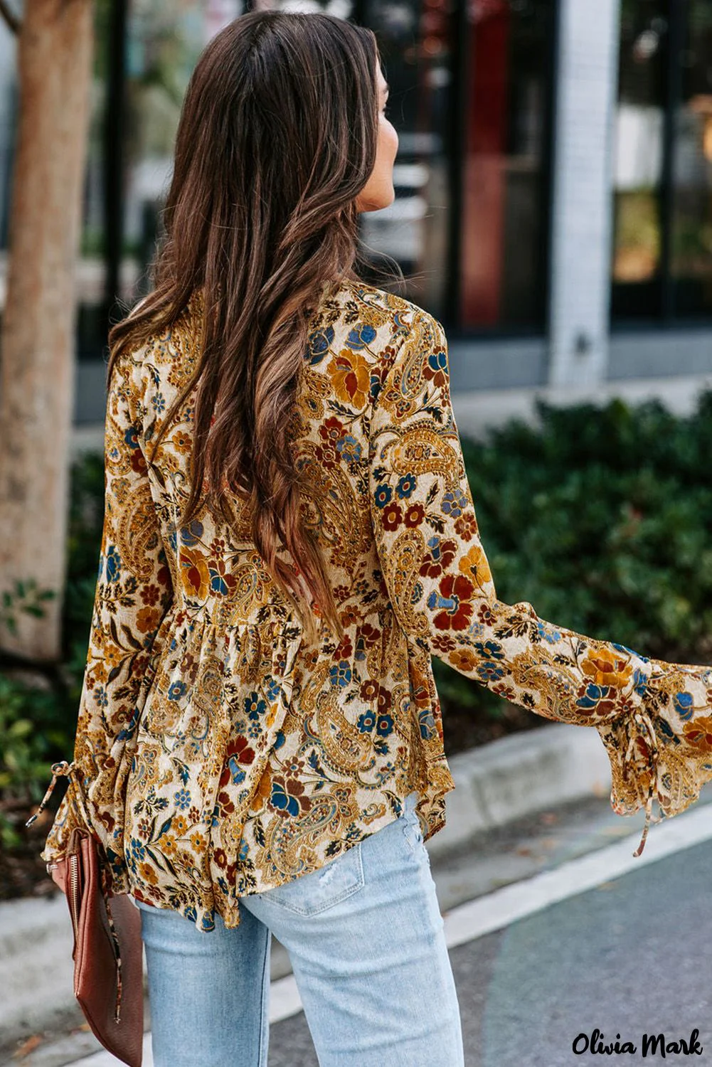 Deanwangkt - V-neck blouse with multicolored floral print - Deanwangkt