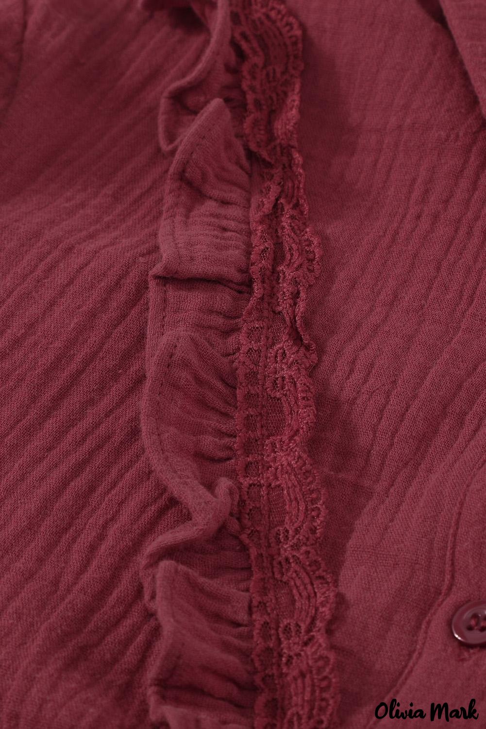 Deanwangkt - White Ruffle Crinkle Long Sleeve Shirt - Deanwangkt