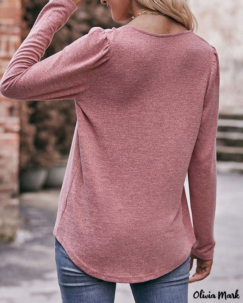 Deanwangkt - Square Neck Ruched Long Sleeve Top - Deanwangkt