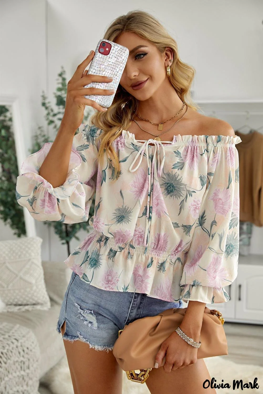 Deanwangkt - Floral off-the-shoulder blouse - Deanwangkt