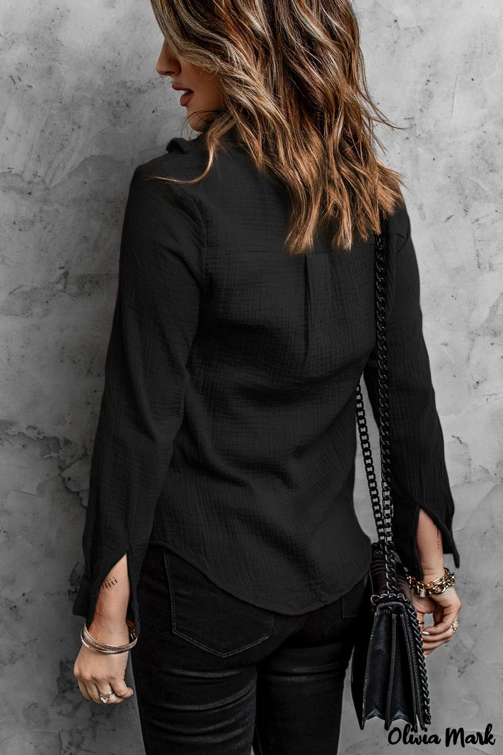 Deanwangkt - White Ruffle Crinkle Long Sleeve Shirt - Deanwangkt