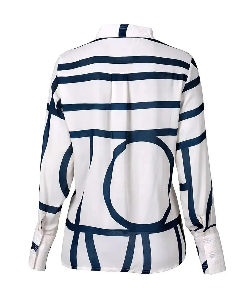 Deanwangkt - Long Sleeve Striped Casual Shirt - Deanwangkt