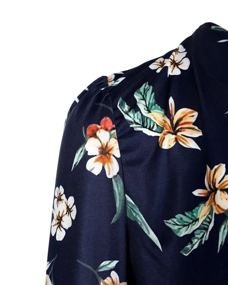 Deanwangkt - Floral Print Puff Sleeve Top - Deanwangkt