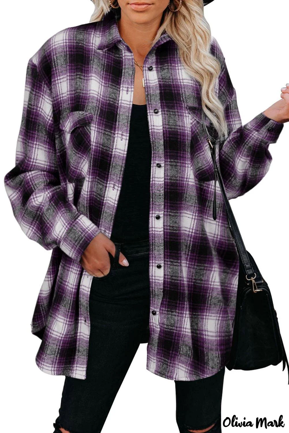 Deanwangkt - Black checked jacket with pockets and buttons - Deanwangkt