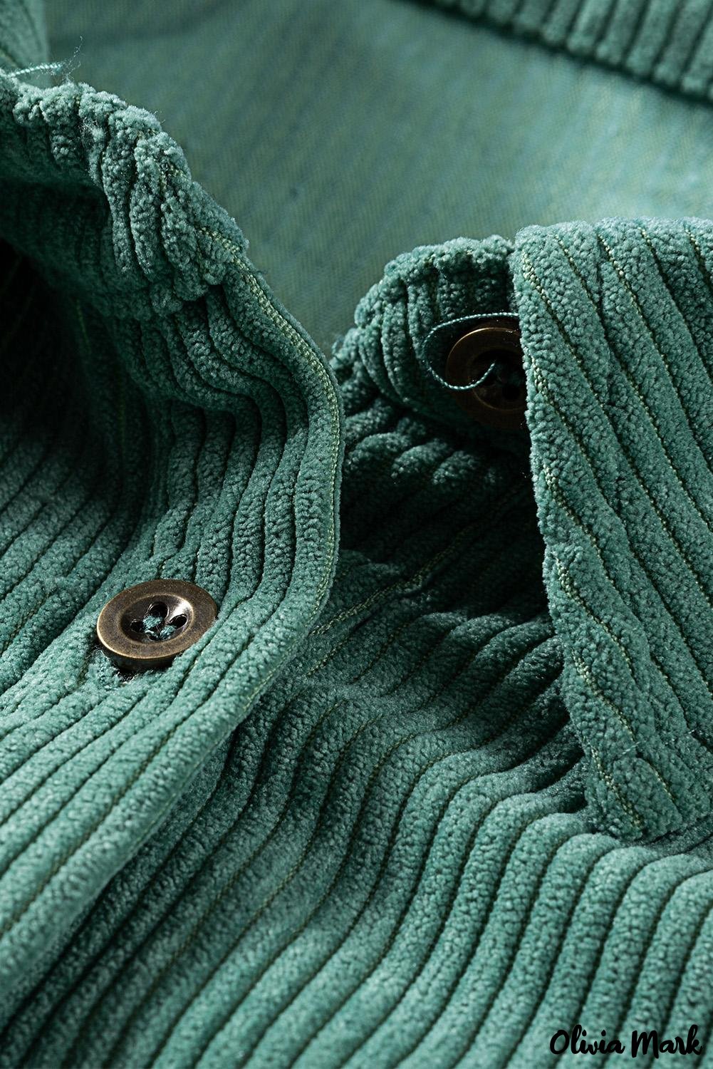 Deanwangkt - Beige corduroy buttoned long sleeve shirt with pockets - Deanwangkt