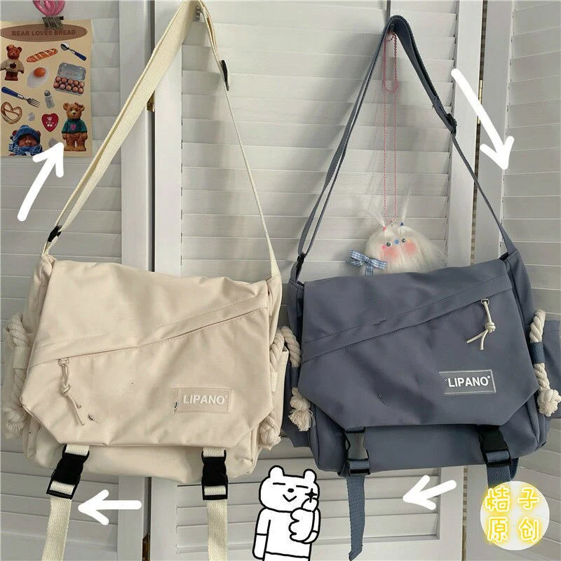 Back to college outfits Deanwangkt Women Large Capacity Single Shoulder Bag Messenger Bag Tooling Postman's Bag Girl Student's Bag Nylon Bag Female Bag fx0615 - Deanwangkt