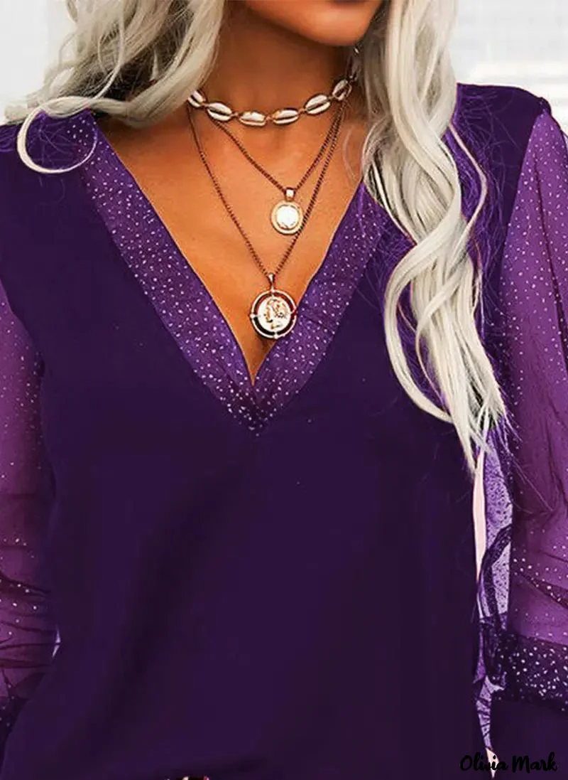 Deanwangkt - Contrast Mesh Long Sleeve Top - Deanwangkt