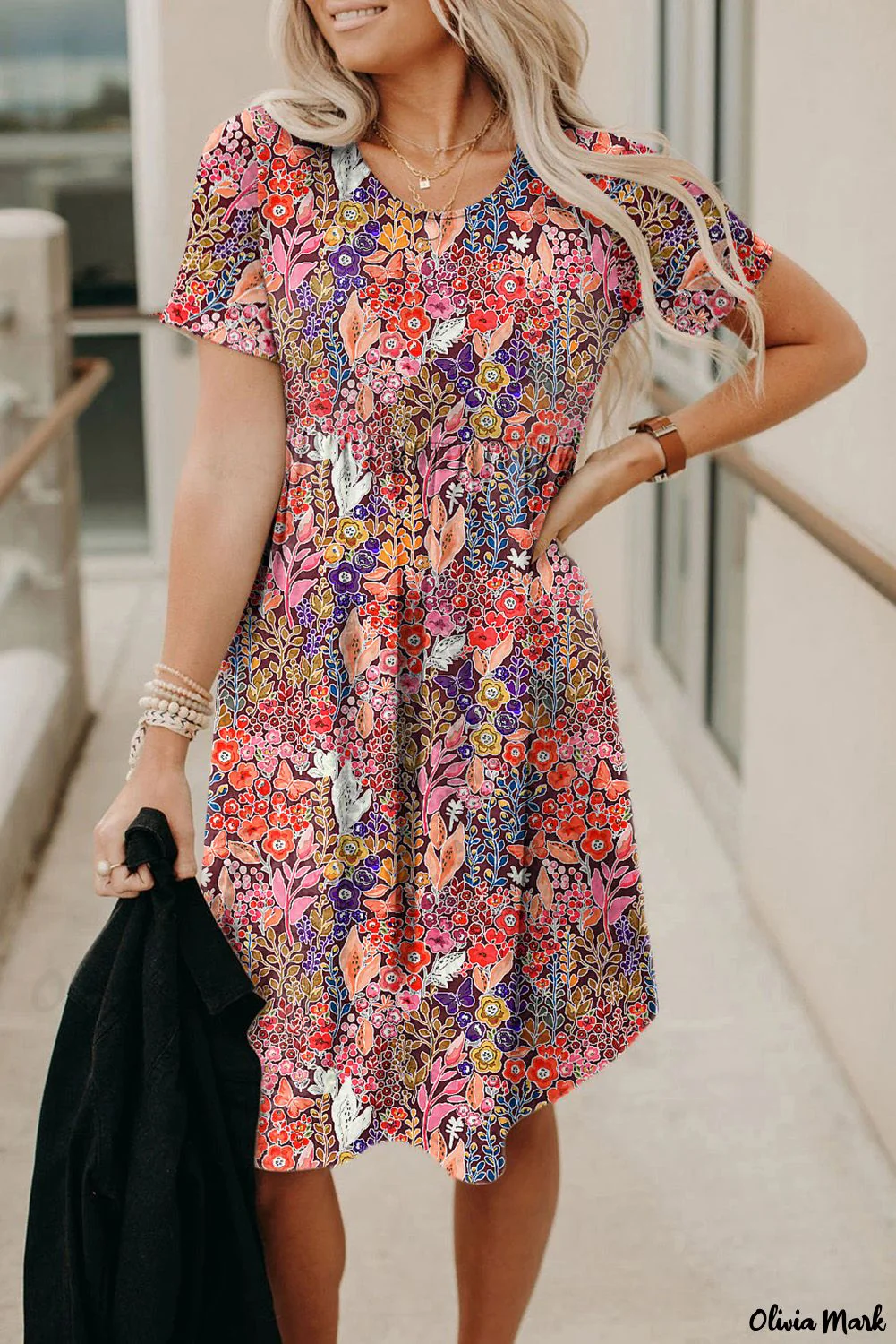 Deanwangkt - Bohemian Floral Long Sleeve V-Neck Blouse - Deanwangkt