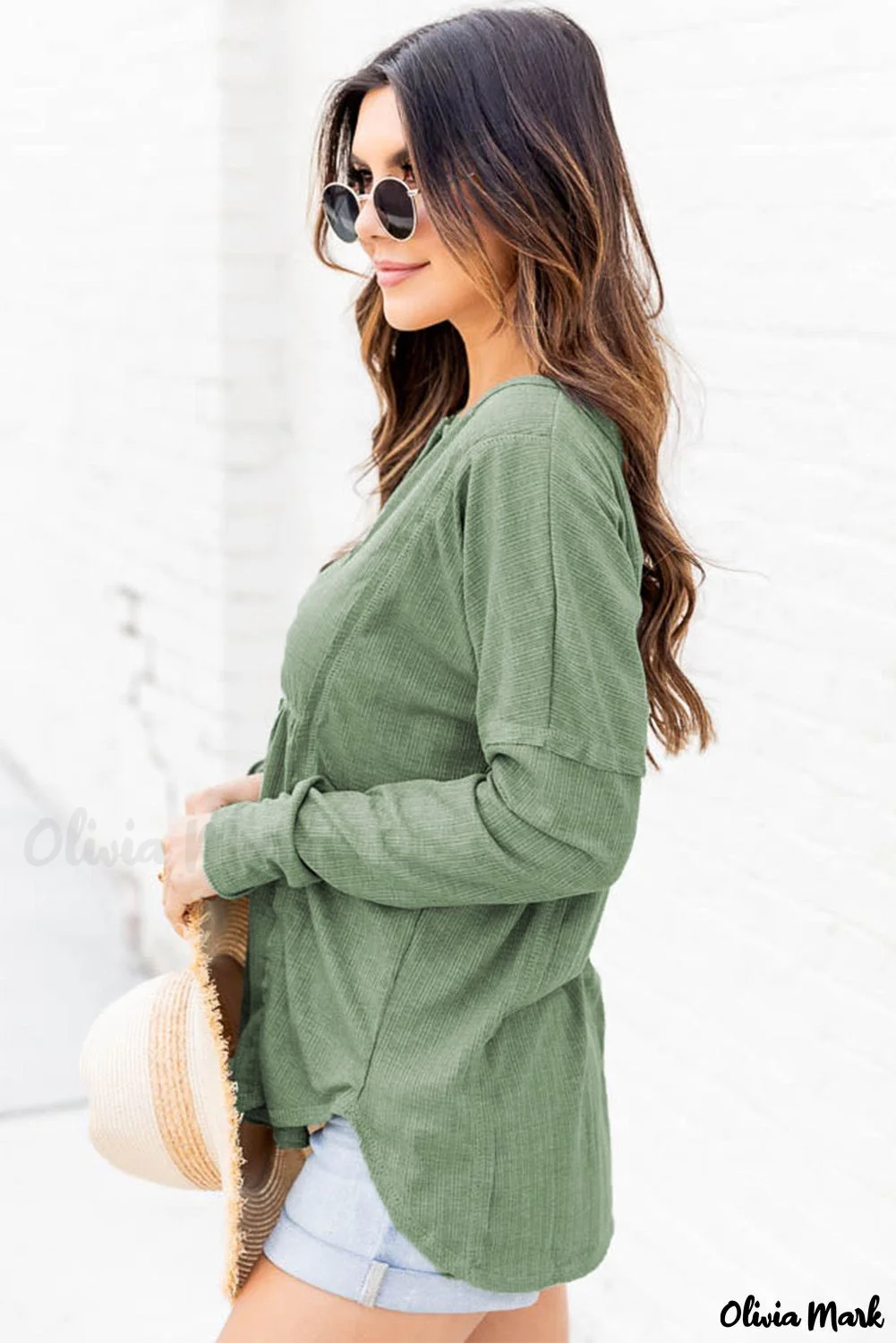 Deanwangkt - Long Sleeve Button Down Blouse - Deanwangkt