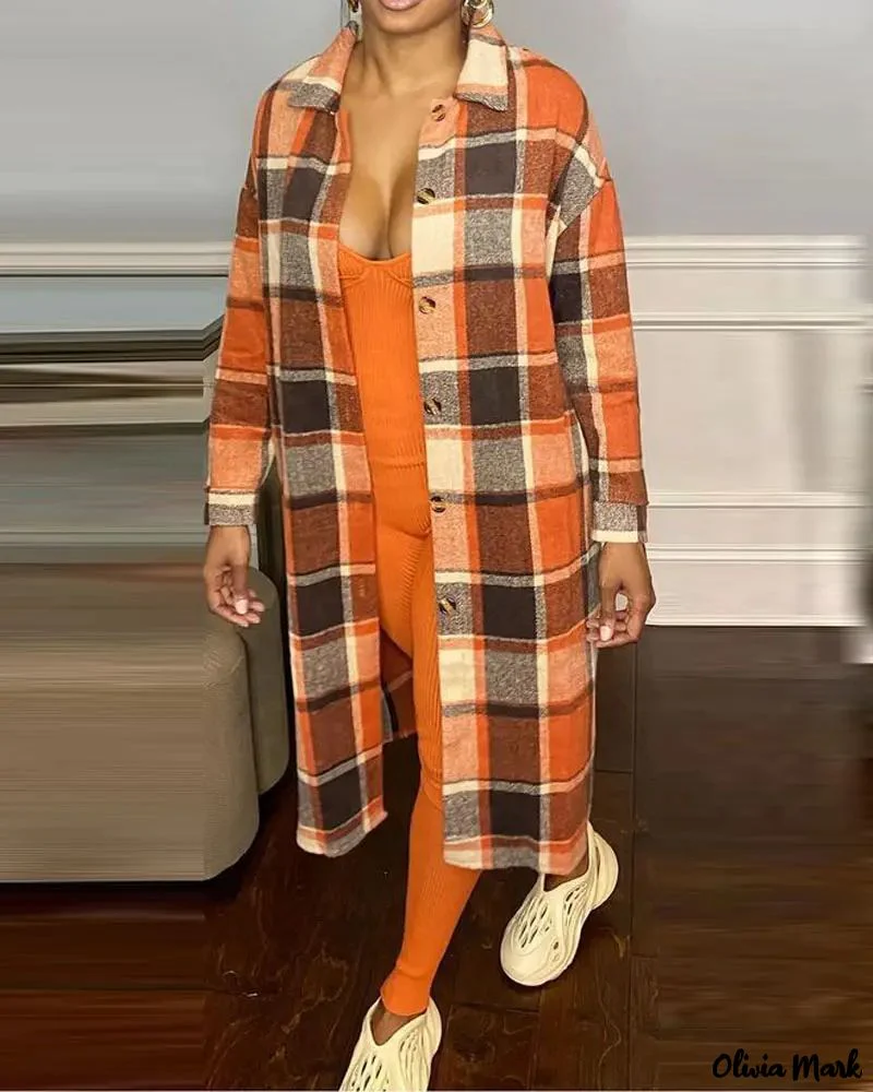 Deanwangkt - Long buttoned jacket in checked flannel - Deanwangkt