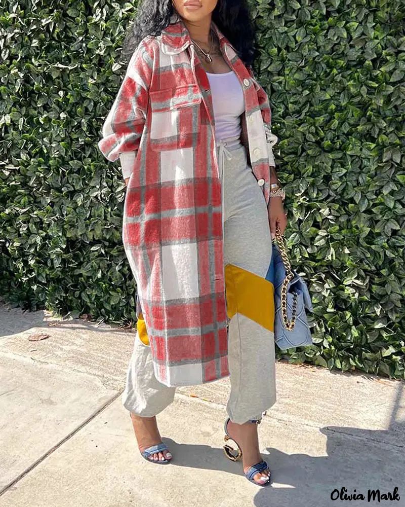 Deanwangkt - Checked buttoned long jacket - Deanwangkt