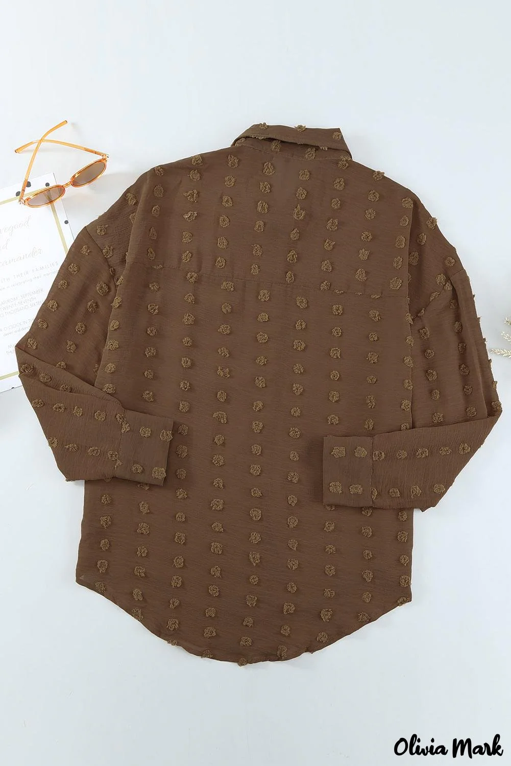 Deanwangkt - Green Polka Dot Long Sleeve Button Pocket Shirt - Deanwangkt