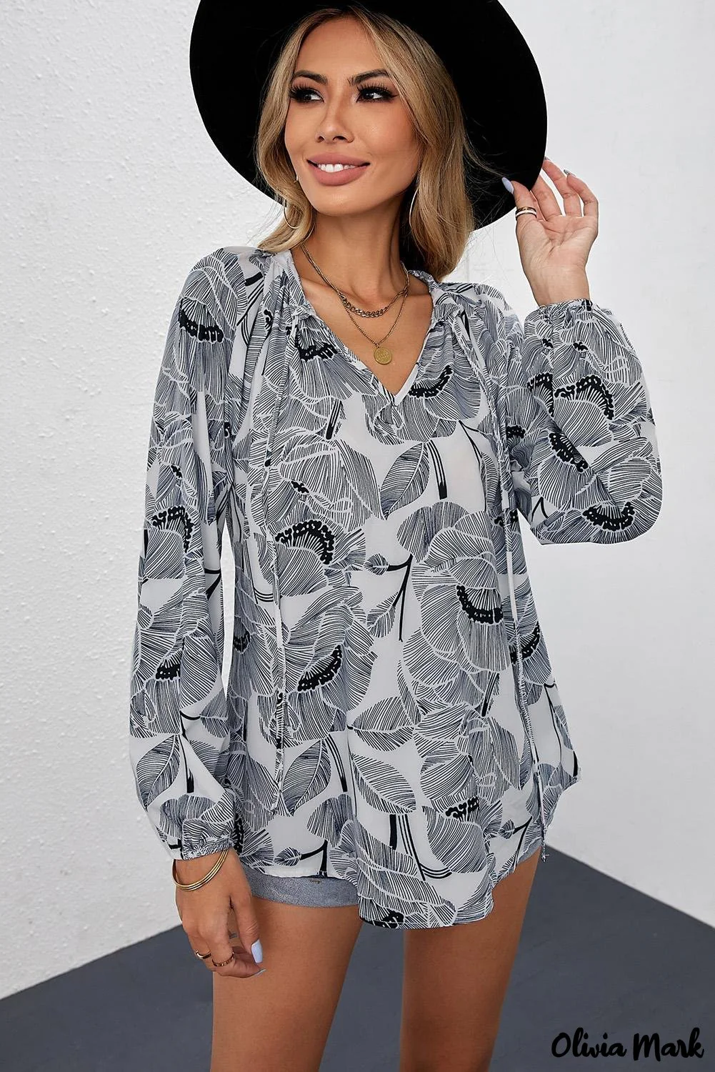 Deanwangkt - Multicolor Peasant Blouse With Floral Print - Deanwangkt