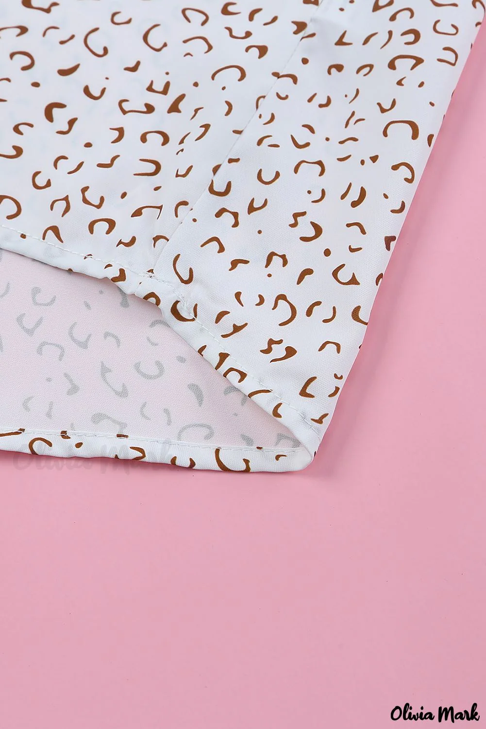 Deanwangkt - Leopard Long Sleeve Round Neck Blouse - Deanwangkt