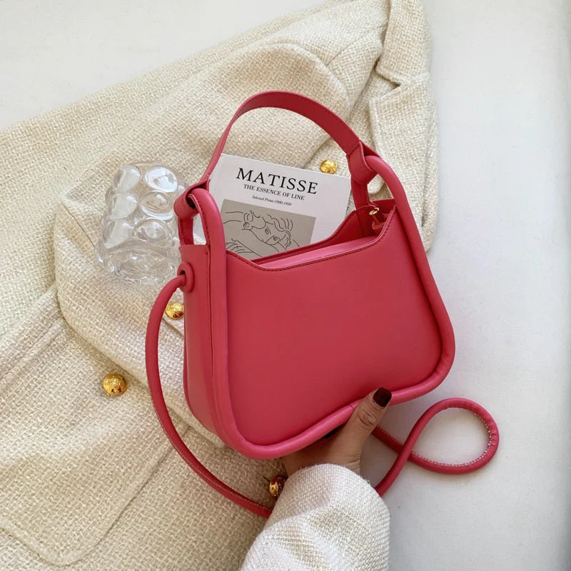 Back To College Deanwangkt Spring Trendy Small PU Leather Women's Designer Handbag Luxury Brand Underarm Shoulder Crossbody Bags Kawaii Cute Totes - Deanwangkt