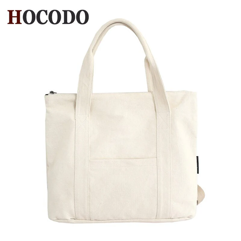 Back To College Deanwangkt Large Capacity Girl Shoulder Bag Canvas Hand Bucket Bag Female Solid Color Tote Bag Unisex Multi Function Travel Backpack - Deanwangkt