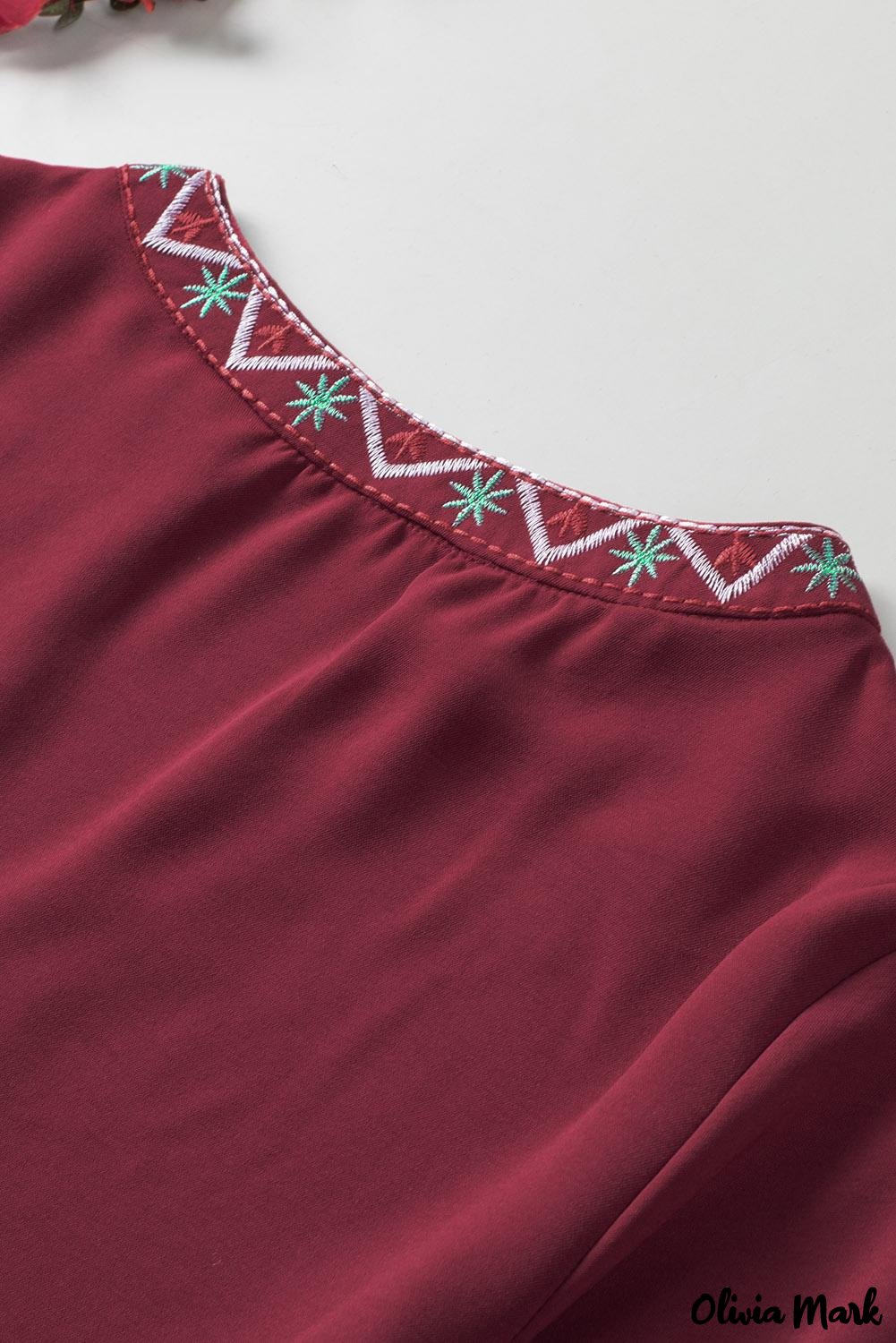 Deanwangkt - Green Bohemian Floral V-Neck Casual Blouse - Deanwangkt
