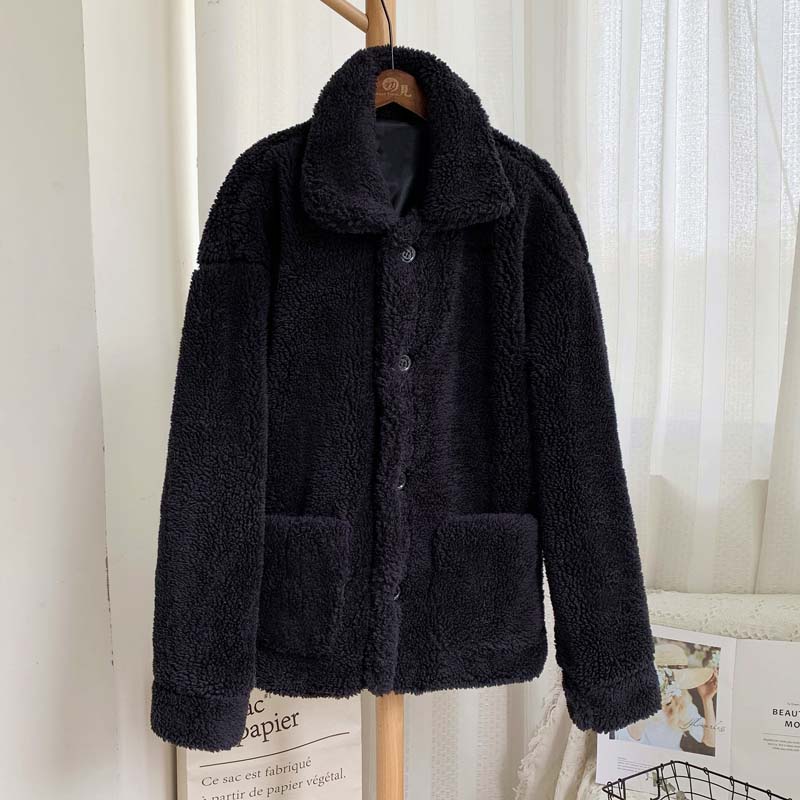 Christmas Gift Deanwangkt Fashion Mother & Daughter Teddy Faux Fur Coat Winter Warm Pocket Women Girls Overcoats Sisters Street Sweet Jacket Coats - Deanwangkt