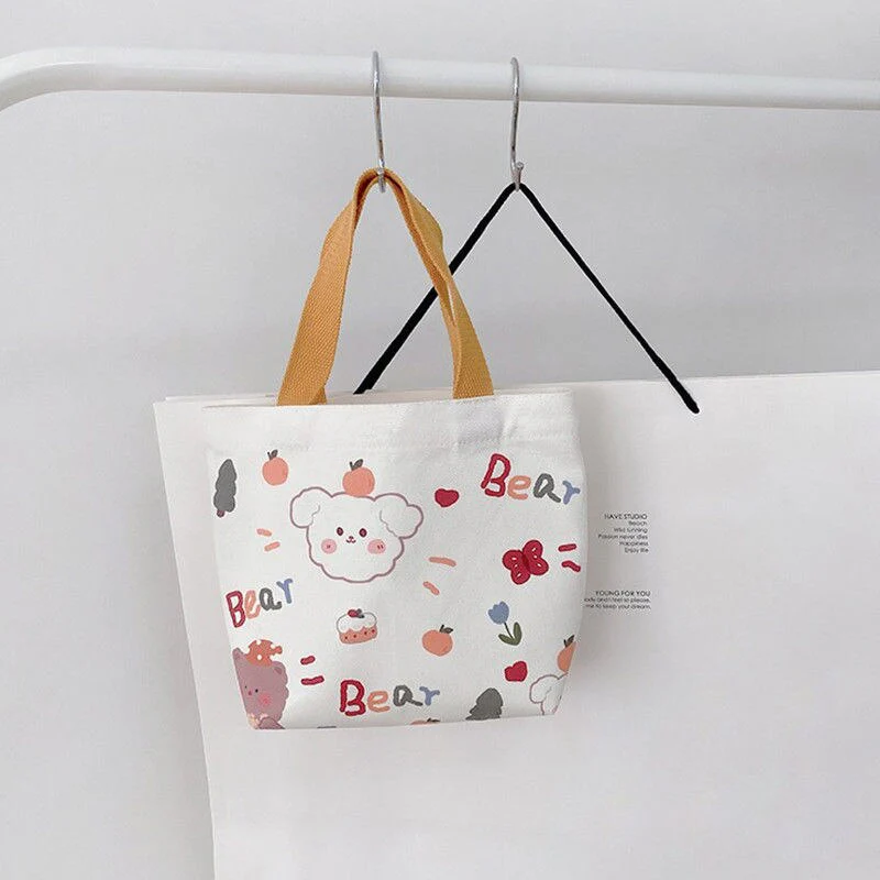 Bag female Deanwangkt new net red canvas bag female student Korean version messenger large capacity wild Harajuku small square bag female - Deanwangkt