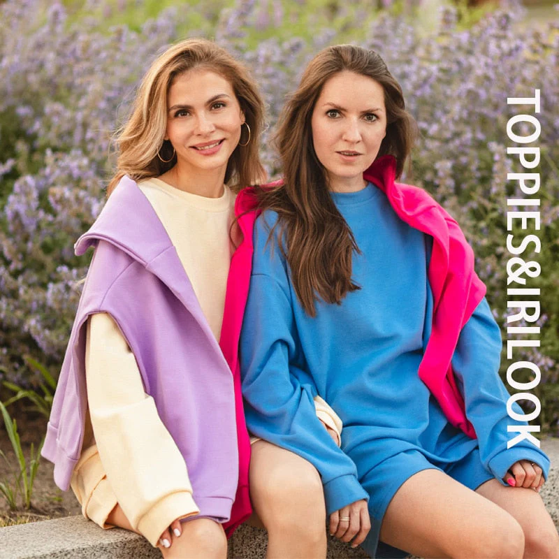 Christmas Gift Deanwangkt Autumn Shorts Set Women Tracksuits Oversize Sweatshirts High Waist Shorts Female Two Piece Set - Deanwangkt