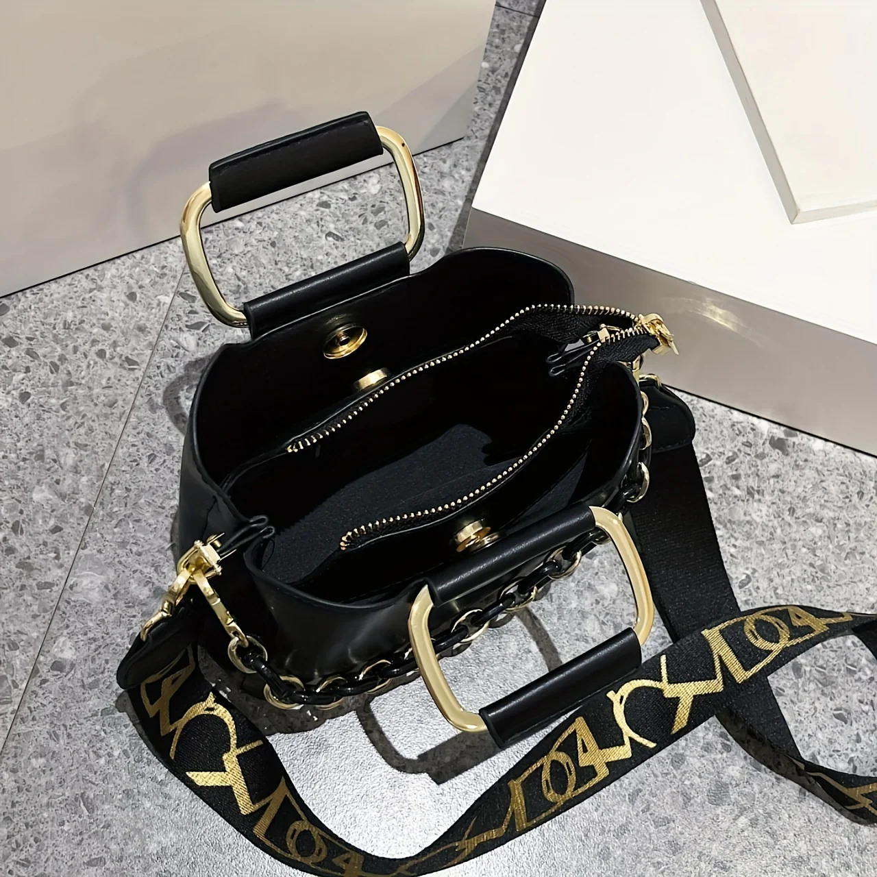deanwangkt-1 Fashion Top Handle Bucket Bag, Trendy PU Crossbody Bag, Women's Casual Handbag & Shoulder Satchel Purse - Deanwangkt
