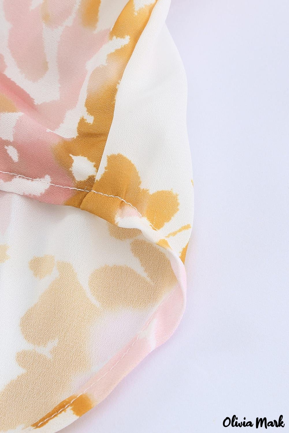 Deanwangkt - Floral V-Neck Ruffle Tie Waist Puff Sleeve Blouse - Deanwangkt