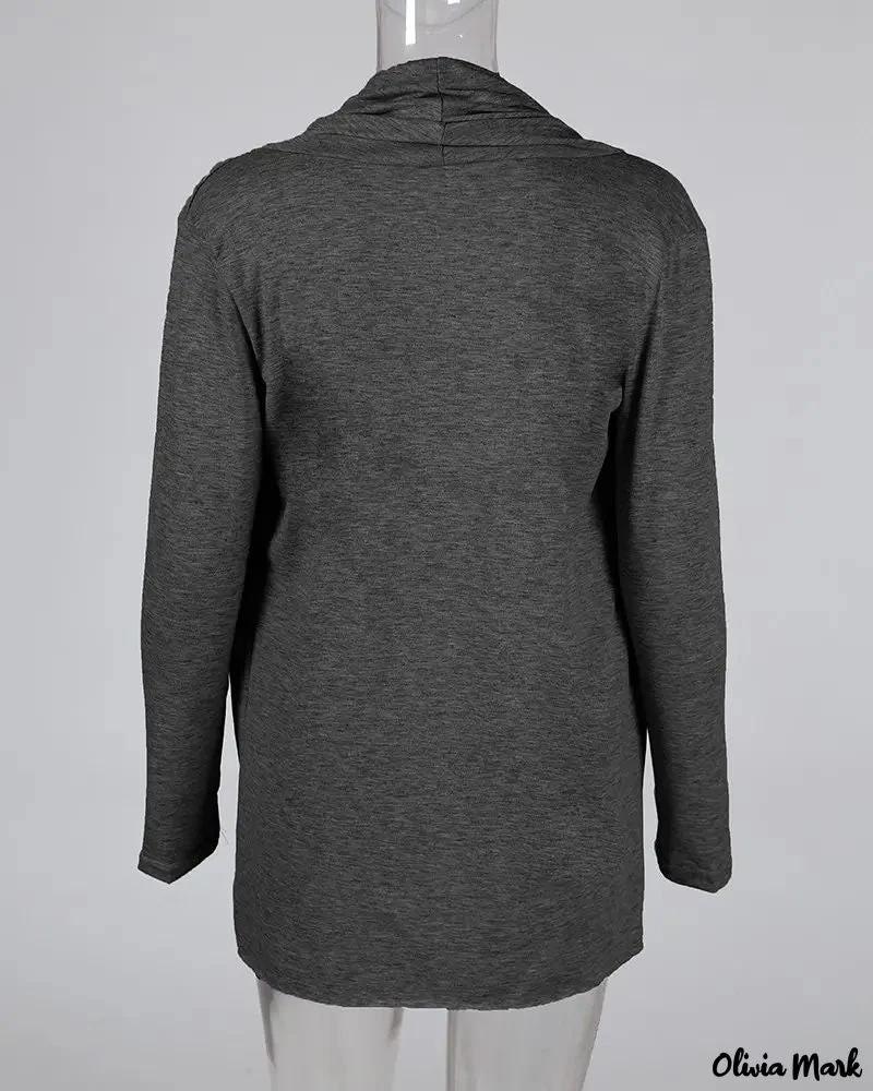 Deanwangkt - Plain draped blouse with long sleeves - Deanwangkt